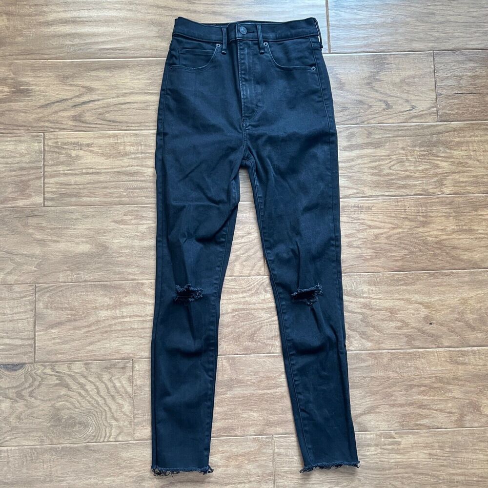 Abercrombie & Fitch Jeans Size 27/4S Short Black Ultra High Rise Super Skinny